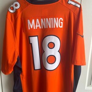 Nike Men's Orange and Navy Football Jersey